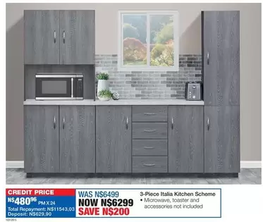 Total - 3-Piece Italia Kitchen Scheme