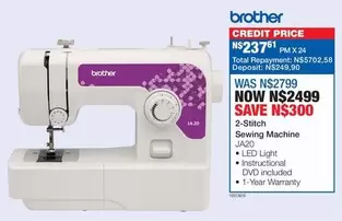 Brother - Sewing Machine JA20