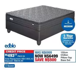 Edblo - Chillon Pillow-Top Base Set