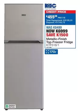 KIC - Top-Freezer Fridge KTF518/1