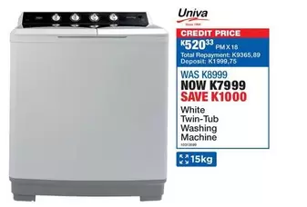 Univa - Twin-Tub Washing Machine