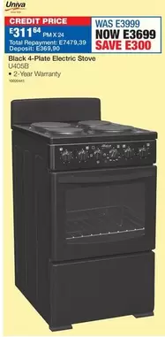 Univa - 4-Plate Electric Stove U4058