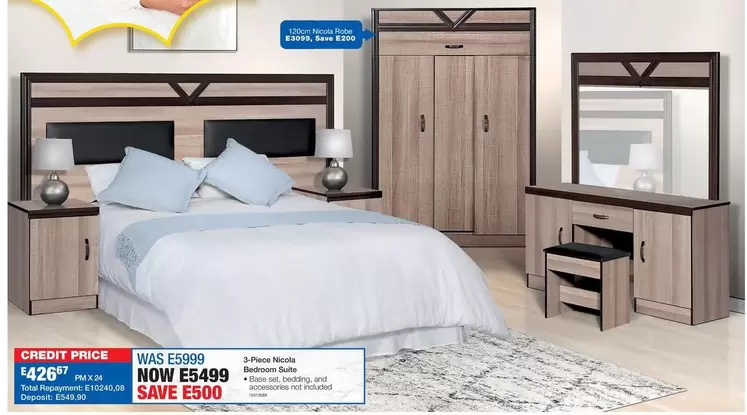 Total - 3-Piece Monte Bedroom Suite