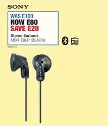 Sony - Stereo Earbuds MDR-E9LP (BLACK)