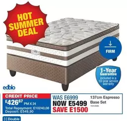 Edblo - 137cm Espresso Base Set