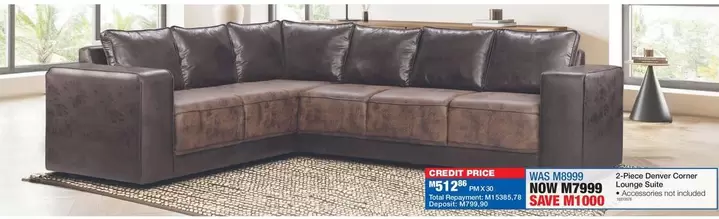 Total - 2-Piece Denver Corner Lounge Suite