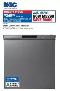 KIC - Chest Freezer KCG305GR