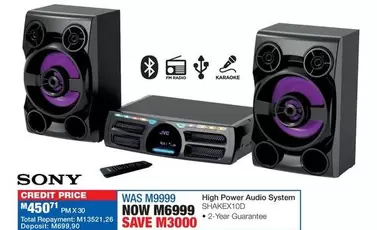 Sony - High Power Audio System SHAKEX100