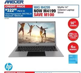 Mecer - Mylife 14" Celeron Laptop