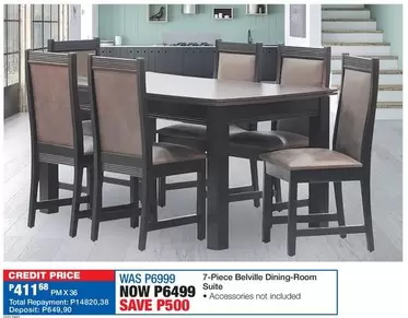 Total - 7-Piece Belville Dining Room Suite