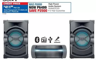 Sony - High Power Audio System SHAKEX10D