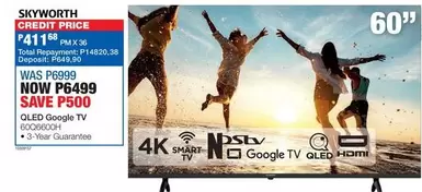 Skyworth - QLED Google TV 60Q6600H