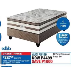 Edblo - 137cm Espresso Base Set