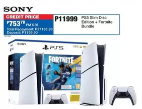 Sony - PS5 Slim Disc Edition + Fortnite Bundle