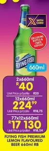 Flying Fish - PREMIUM LEMON FLAVOURED BEER 660ml RB