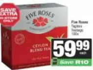 FIVE ROSES - Tagless Teabags 100s