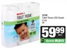 Spar - Toilet Tissue 350 Sheets