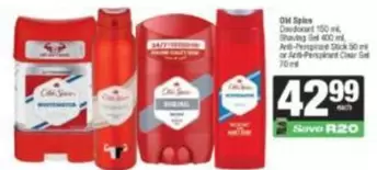 Old Spice - Deodorant 150 ml, Shaving Gel 400 ml, Anti-Perspirant Stick 50 ml or Anti-Perspirant Clear Gel 70 ml