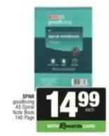 Spar - A5 Spiral Note Book 140 Page