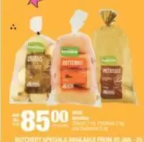 Onions 1kg, Potatoes 1kg and Butternut 1.5kg