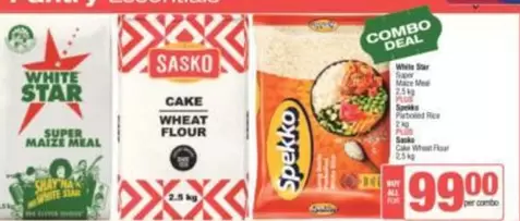 SASKO - Super Maize Meal, Cake Wheat Flour, Parboiled Rice