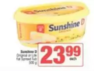 Original or Lite Fat Spread Tub