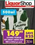 Savanna - PREMIUM DRY/ANGRY LEMON CIDER