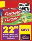 Colgate - REGULAR/ HERBAL TOOTHPASTE