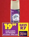 glade - SECRETS AIR FRESHENER