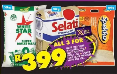 Spekko - White Star Super Maize Meal, Selati Pure White Sugar, Long Grain Parboiled White Rice