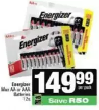 Energizer - Max AA or AAA Batteries