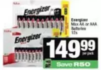 Energizer - Max AA or AAA Batteries