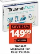 Medicated Pain Relief Patches