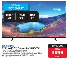 Samsung - 127 cm (50") Smart 4K UHD TV