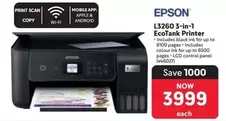 Epson - L3260 3-in-1 EcoTank Printer