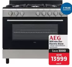 AEG - 900 mm Gas Electric Stove