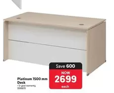 Platinum - 1500 mm Desk