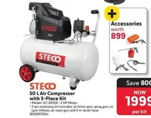 HP - 50 L Air Compressor with 5-Piece Kit