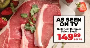 Bulk Beef Rump or Sirloin Steak