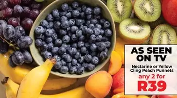 Nectarine or Yellow Cling Peach Punnet