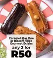 Gourmet - Caramel, Bar One or Biscoff Filled  Eclairs