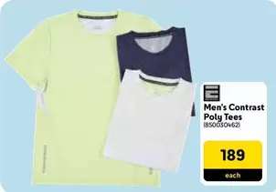 Men's Contrast Poly Tees (850030462)