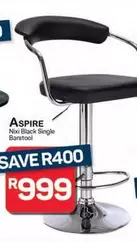 Nixi Black Single Barstool