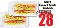 Boxer - Polony & Tomato Sandwich