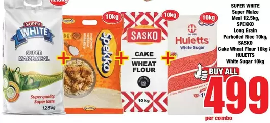 SASKO - Super Maize Meal, Long Grain Parboiled Rice, Cake Wheat Flour, White Sugar