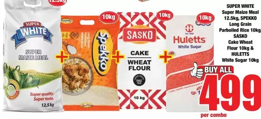 SASKO - Super Maize Meal, Long Grain Parboiled Rice, Cake Wheat Flour & White Sugar