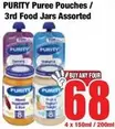 Purity - Puree Pouches / 3rd Food Jars Assorted