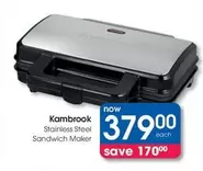Kambrook - Stainless Steel Sandwich Maker