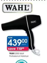 Wahl - 2000 Watt Professional Hairdryer