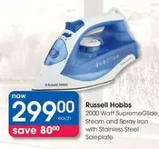 Russell Hobbs - 2000 Watt SupremeGlide Steam and Spray Iron with Stainless Steel Soleplate
